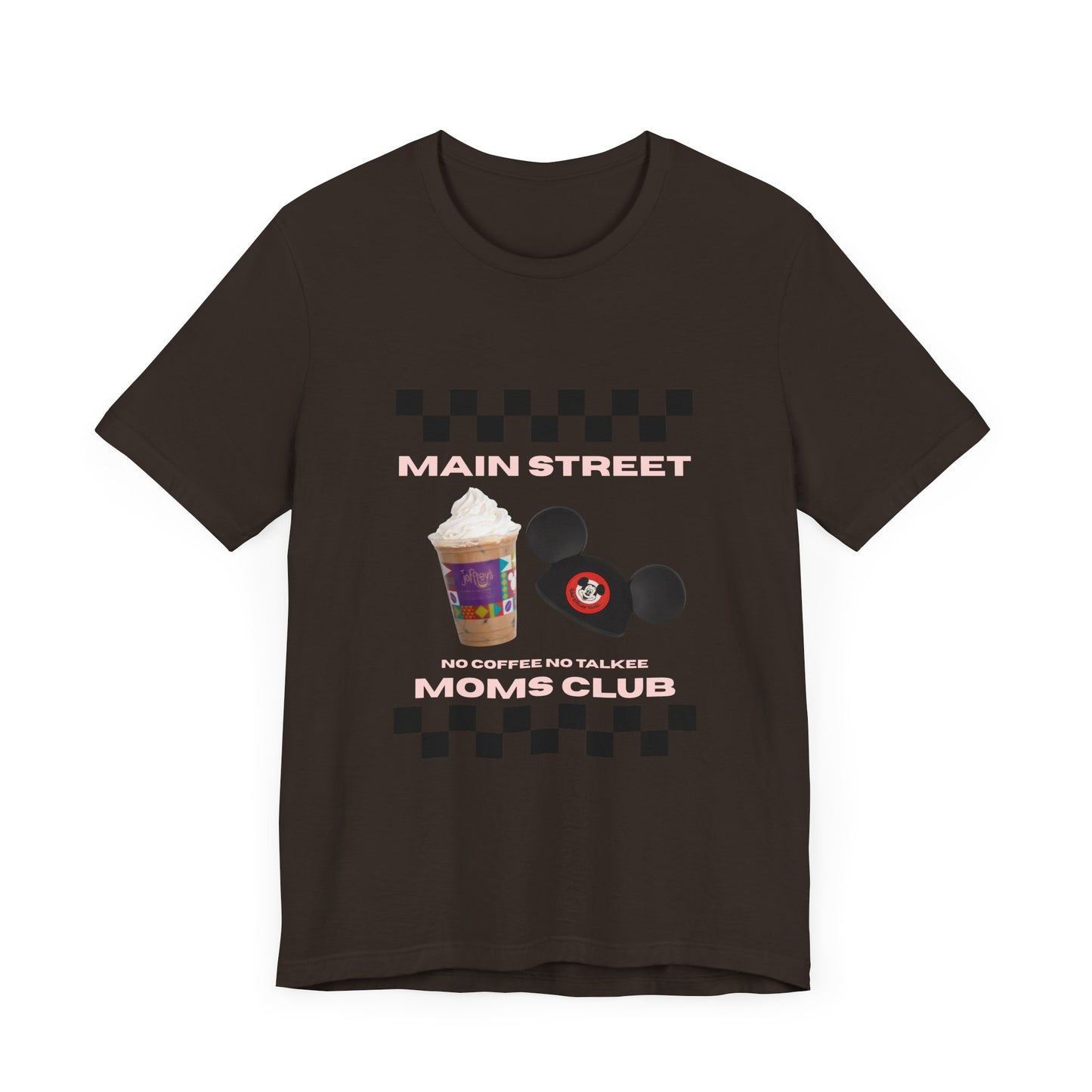 Main Street Moms Club Tee - Cute Unisex Jersey Short Sleeve T-Shirt for Mothers