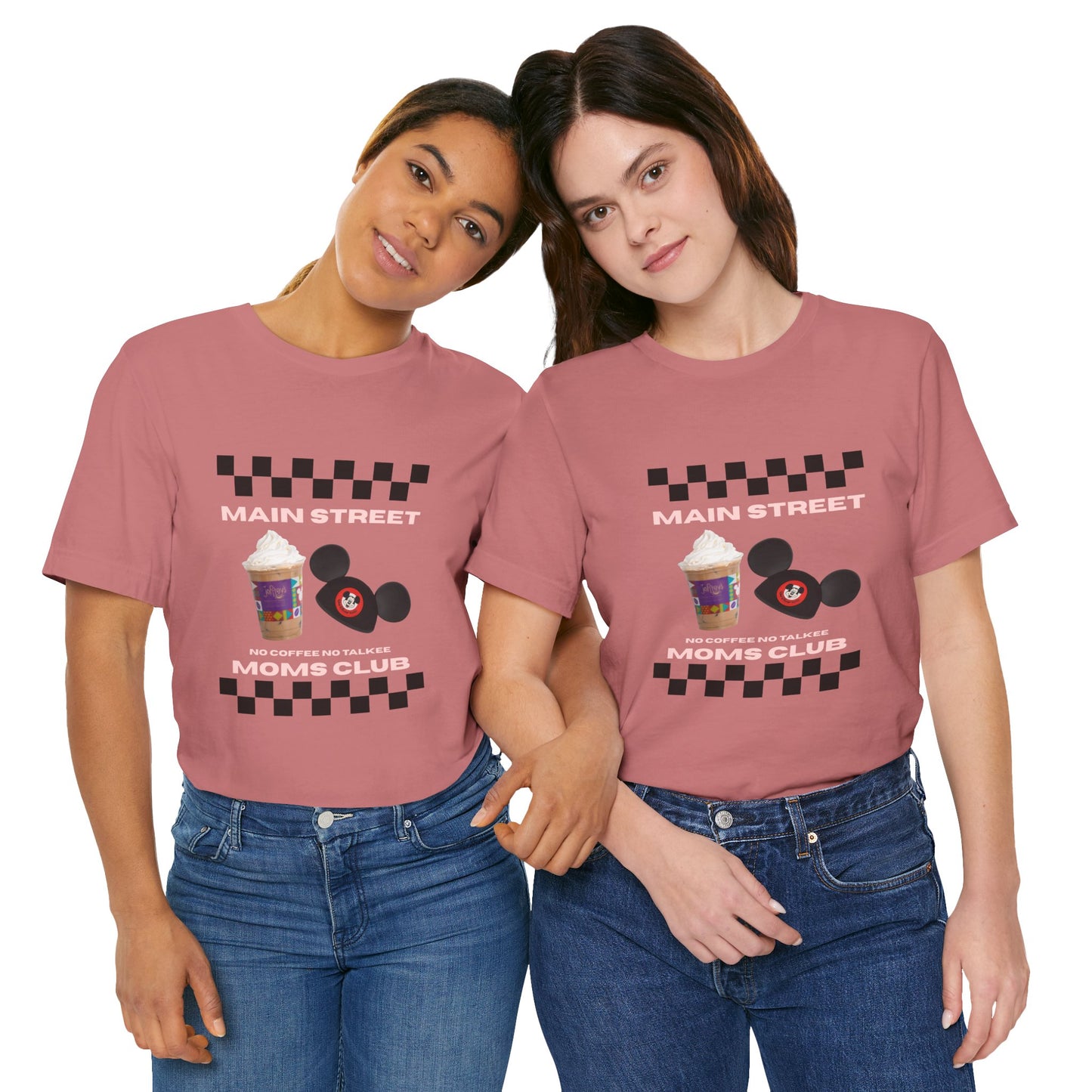 Main Street Moms Club Tee - Cute Unisex Jersey Short Sleeve T-Shirt for Mothers