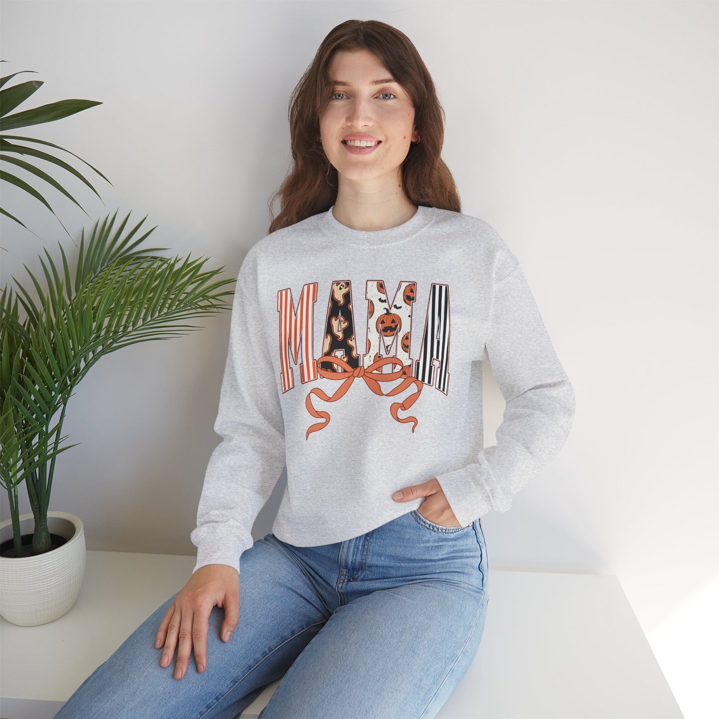 Spooky Halloween Crewneck Sweatshirt for Mamas