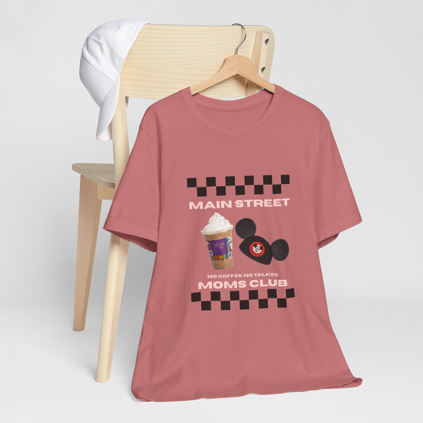 Main Street Moms Club Tee - Cute Unisex Jersey Short Sleeve T-Shirt for Mothers