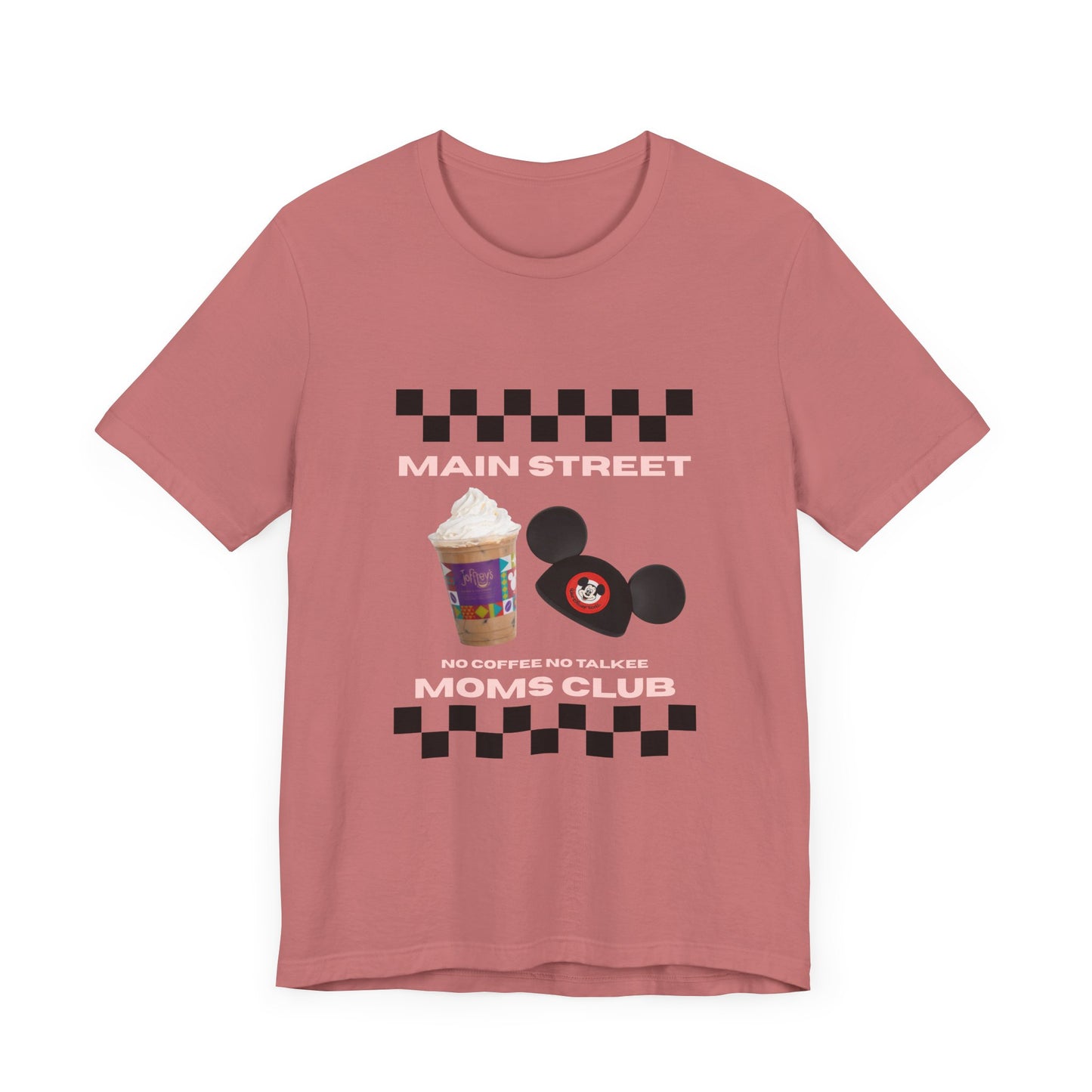 Main Street Moms Club Tee - Cute Unisex Jersey Short Sleeve T-Shirt for Mothers