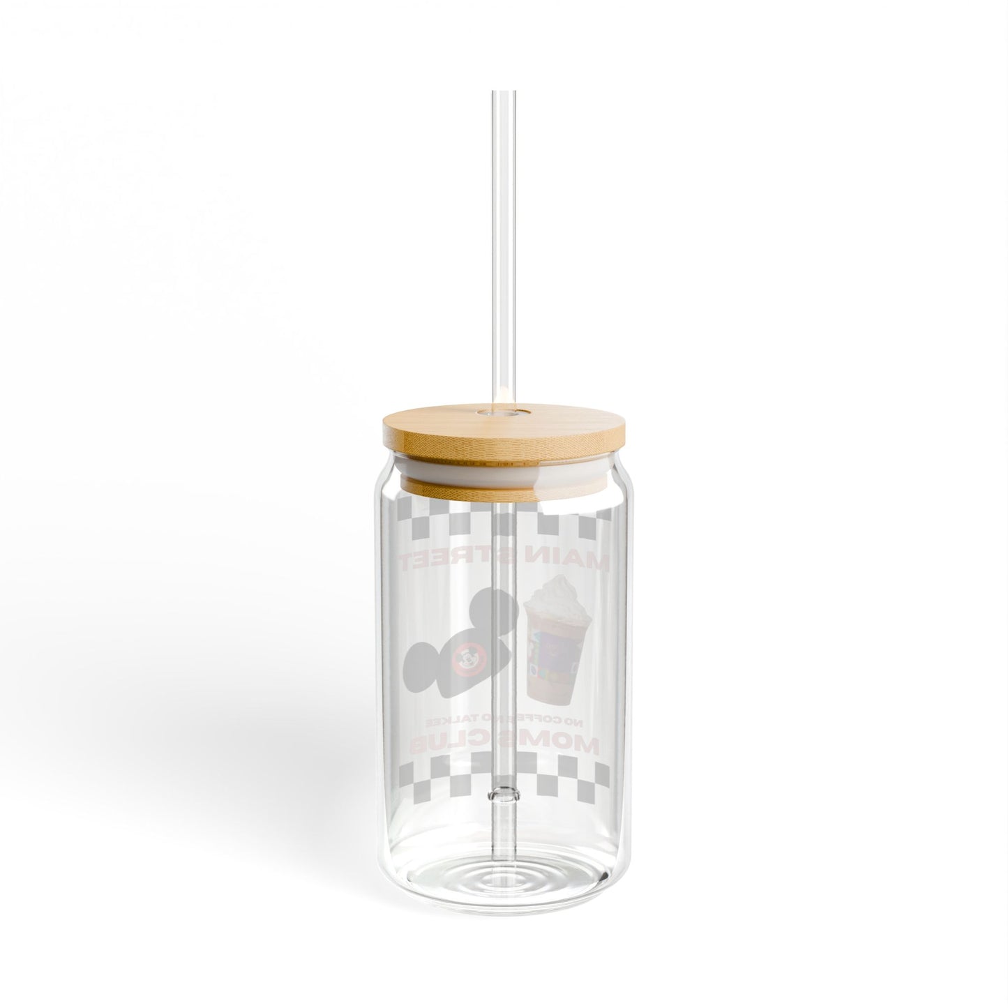 Chic Bamboo Sipper Glass, 16oz | Mom's Club Insulated Drinkware, Unique Coffee Cup, Perfect Gift for Moms, Housewarming, Birthday, Party