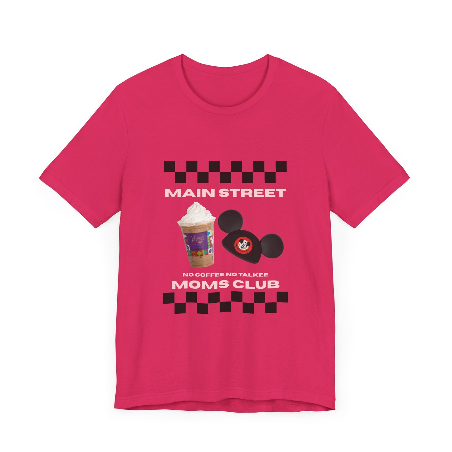 Main Street Moms Club Tee - Cute Unisex Jersey Short Sleeve T-Shirt for Mothers
