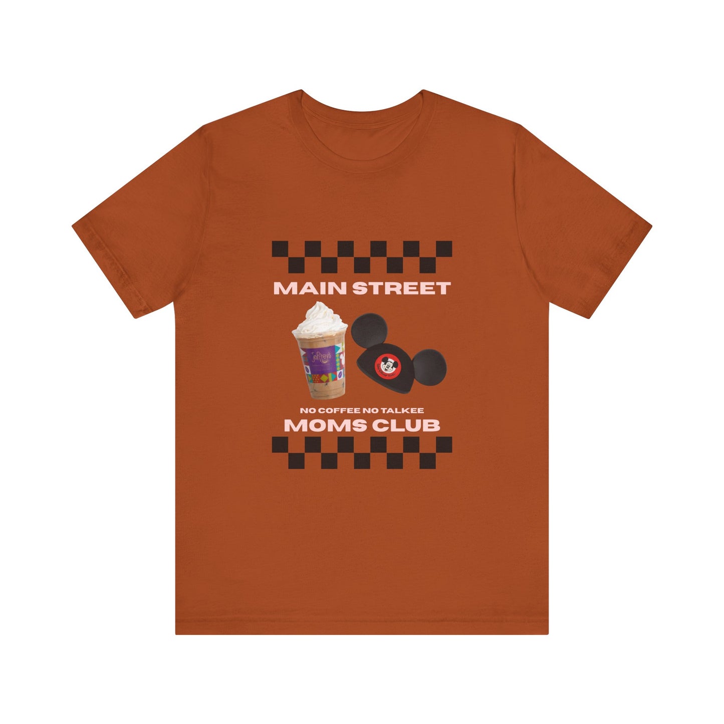 Main Street Moms Club Tee - Cute Unisex Jersey Short Sleeve T-Shirt for Mothers
