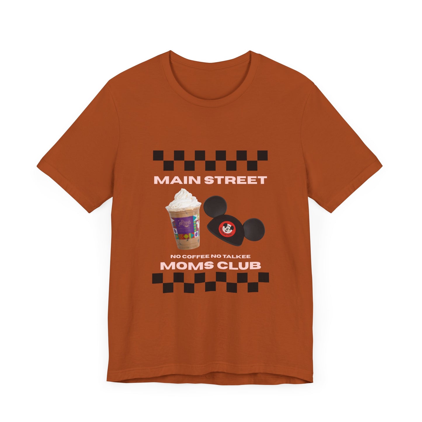 Main Street Moms Club Tee - Cute Unisex Jersey Short Sleeve T-Shirt for Mothers