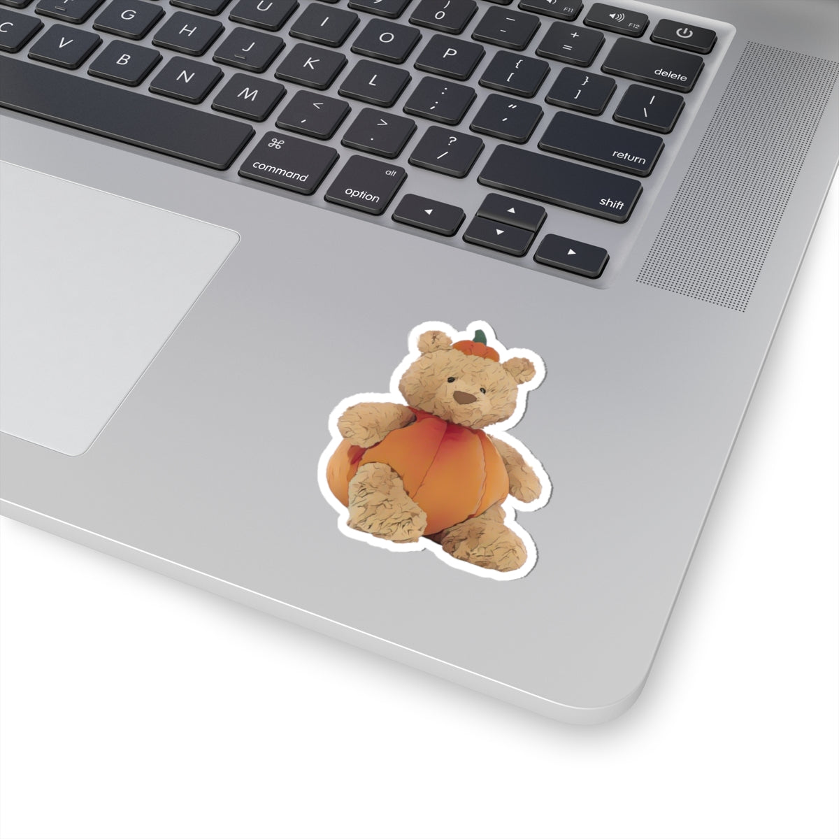 Autumn Bear Kiss-Cut Stickers - Cute Fall Decor, Pumpkin Bear Art, Halloween Party Favors, Scrapbooking Supplies, Laptop Stickers