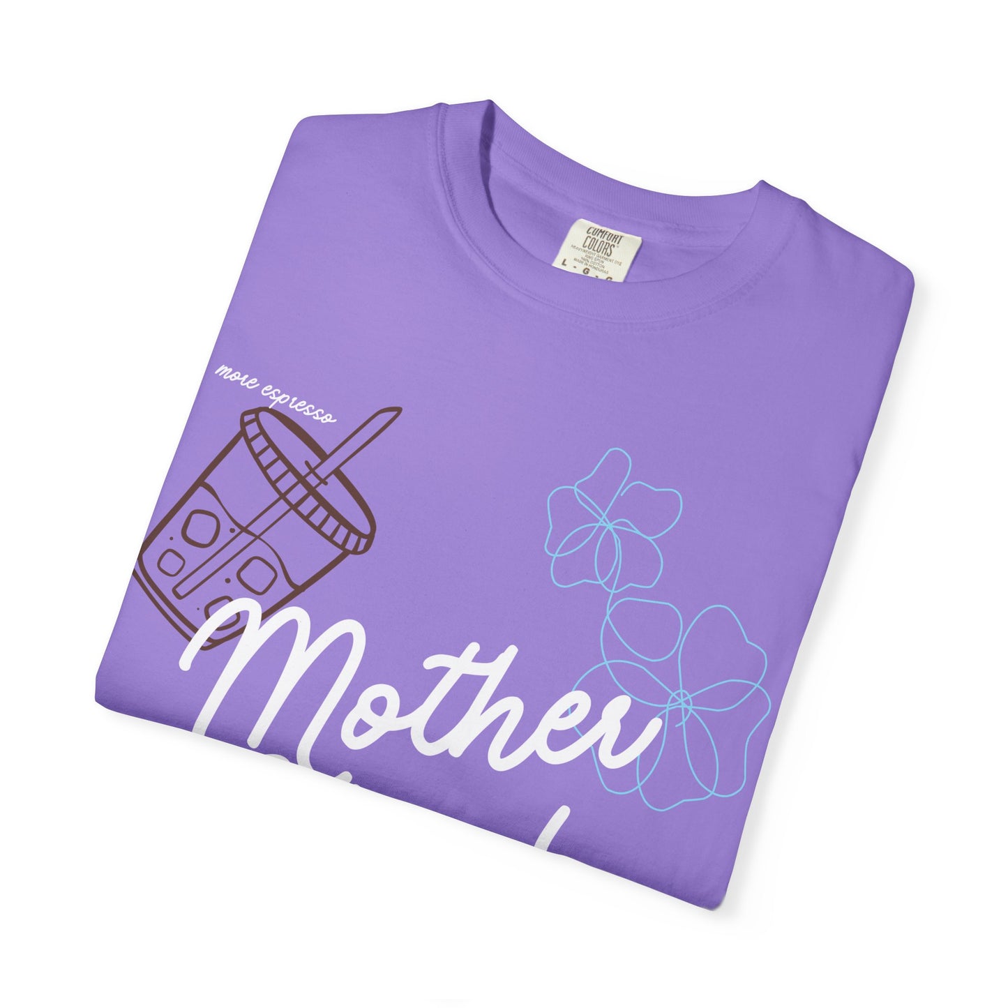 Mother Hood T-Shirt with Smiley Face and Drink Graphics, Casual Fashion, Summer Vibes, Gift for Friends, Fun Outfit
