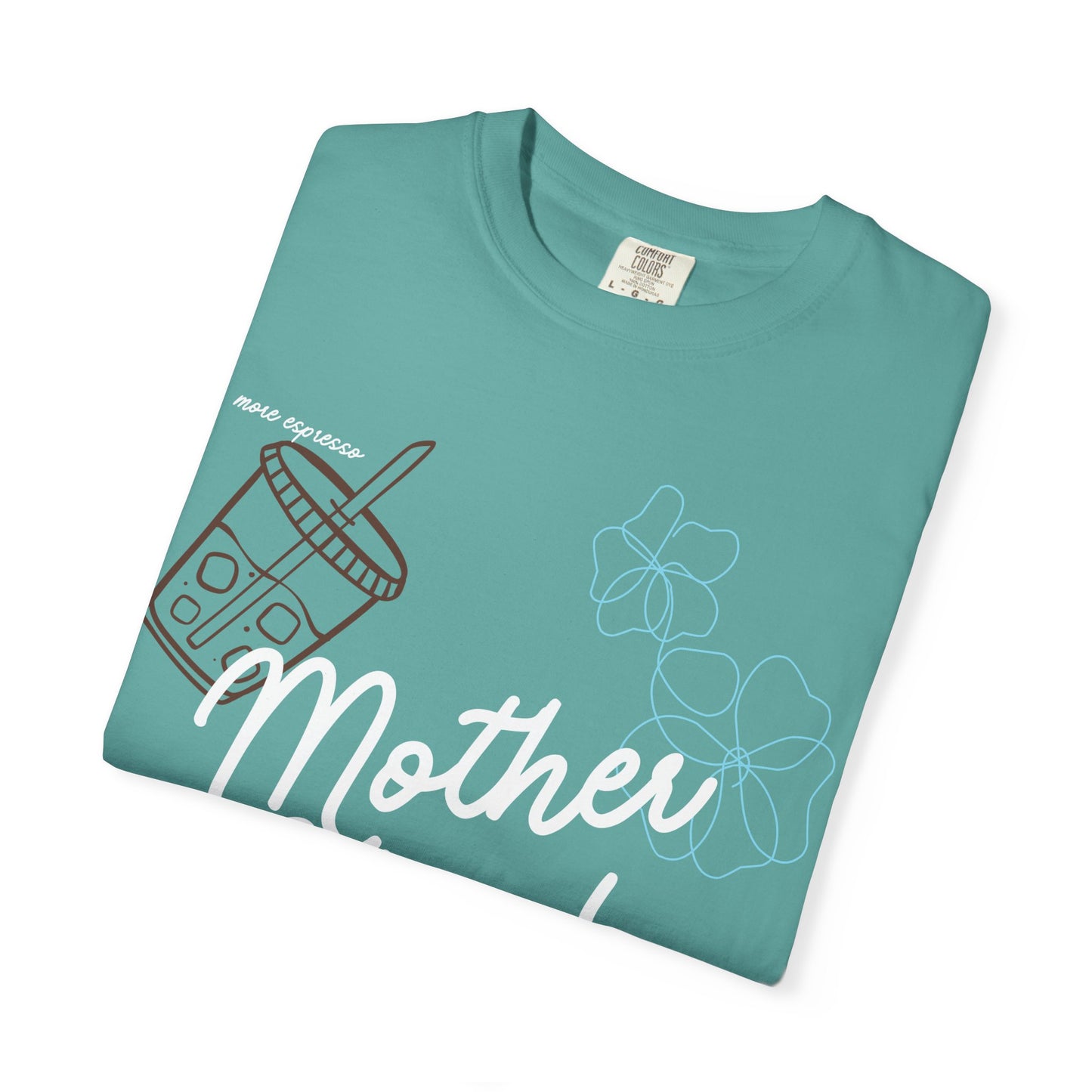 Mother Hood T-Shirt with Smiley Face and Drink Graphics, Casual Fashion, Summer Vibes, Gift for Friends, Fun Outfit