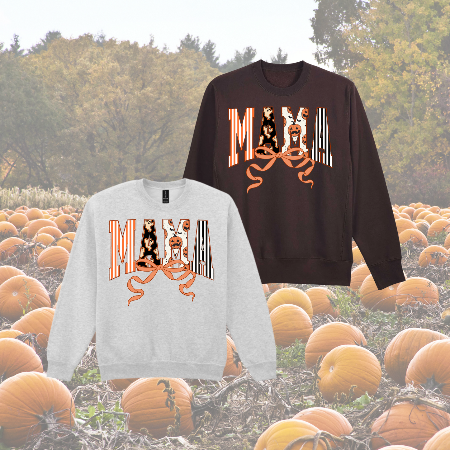 Spooky Halloween Crewneck Sweatshirt for Mamas