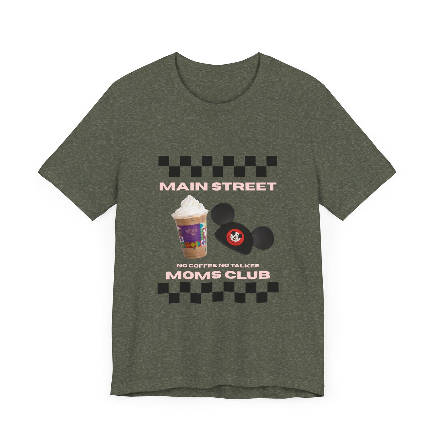 Main Street Moms Club Tee - Cute Unisex Jersey Short Sleeve T-Shirt for Mothers