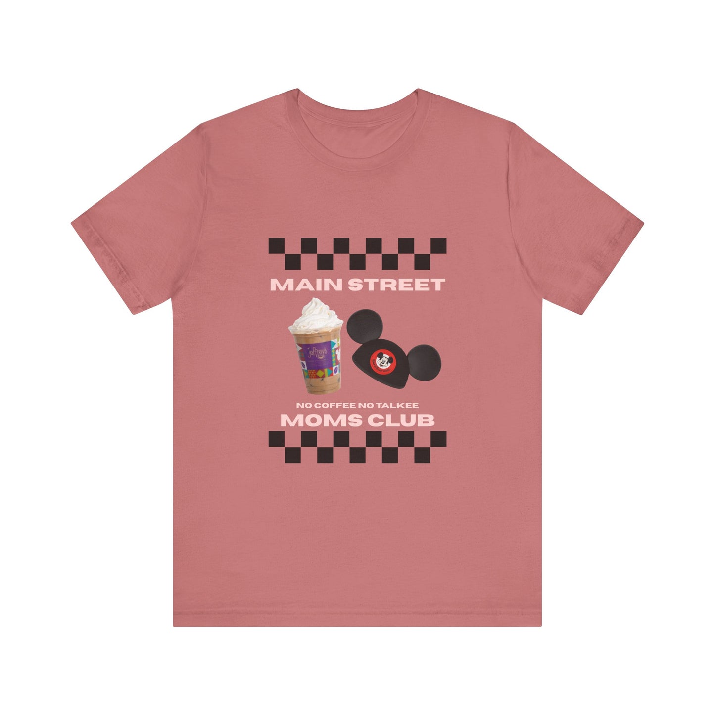 Main Street Moms Club Tee - Cute Unisex Jersey Short Sleeve T-Shirt for Mothers