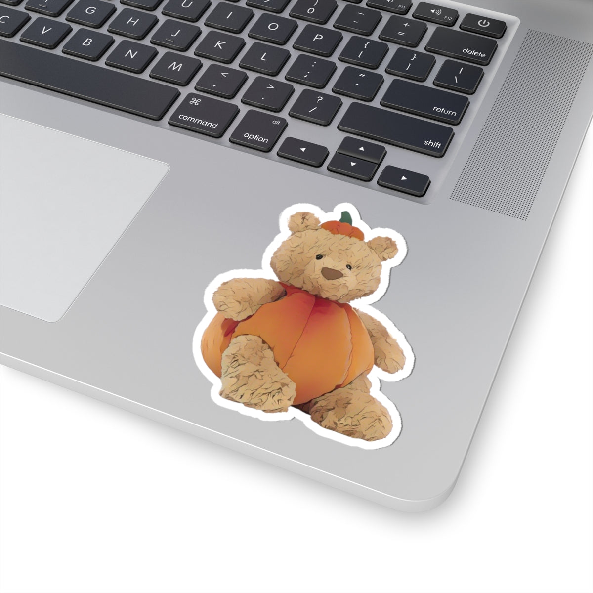 Autumn Bear Kiss-Cut Stickers - Cute Fall Decor, Pumpkin Bear Art, Halloween Party Favors, Scrapbooking Supplies, Laptop Stickers