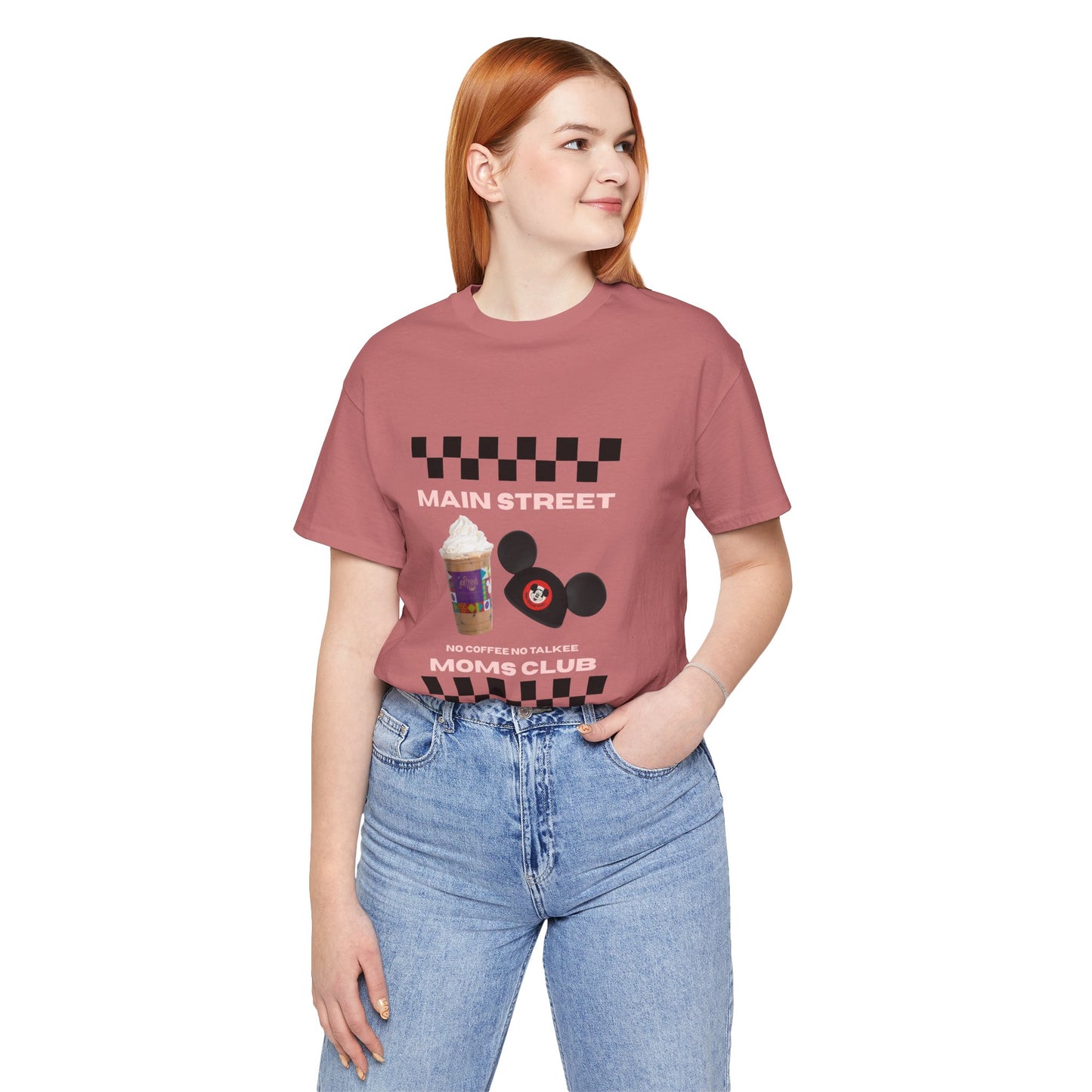 Main Street Moms Club Tee - Cute Unisex Jersey Short Sleeve T-Shirt for Mothers