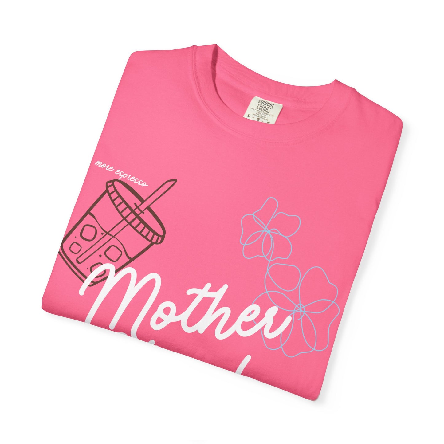 Mother Hood T-Shirt with Smiley Face and Drink Graphics, Casual Fashion, Summer Vibes, Gift for Friends, Fun Outfit