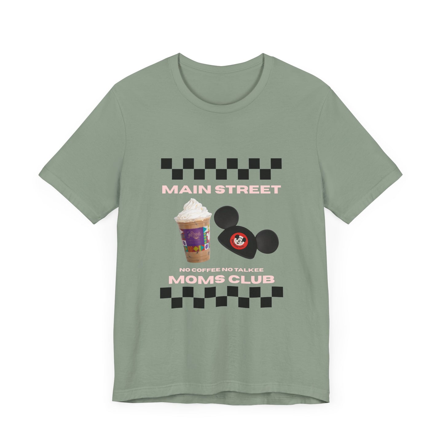 Main Street Moms Club Tee - Cute Unisex Jersey Short Sleeve T-Shirt for Mothers