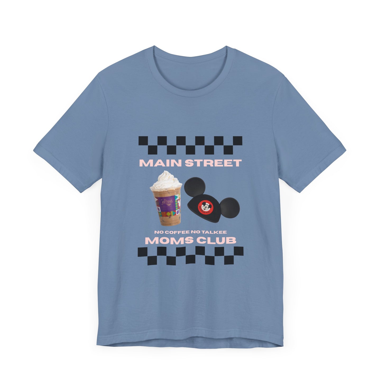 Main Street Moms Club Tee - Cute Unisex Jersey Short Sleeve T-Shirt for Mothers