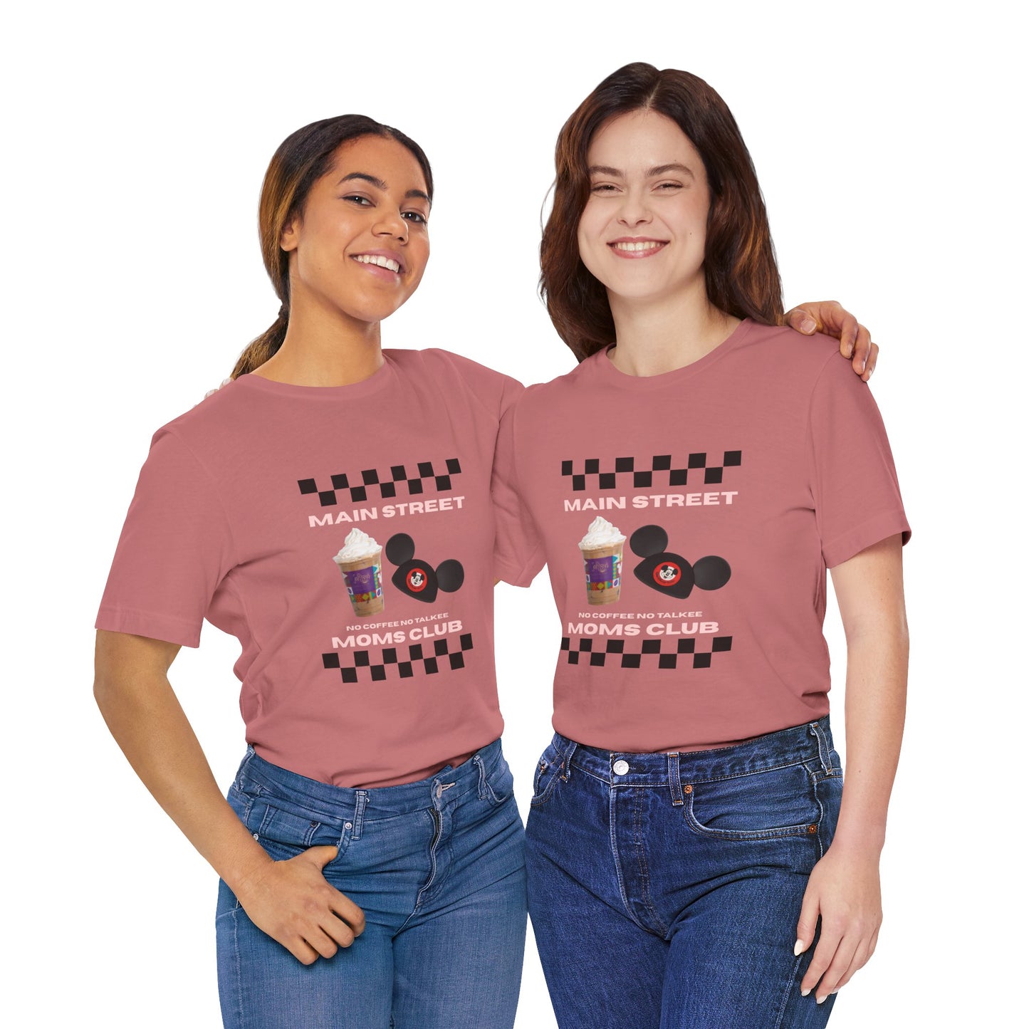 Main Street Moms Club Tee - Cute Unisex Jersey Short Sleeve T-Shirt for Mothers