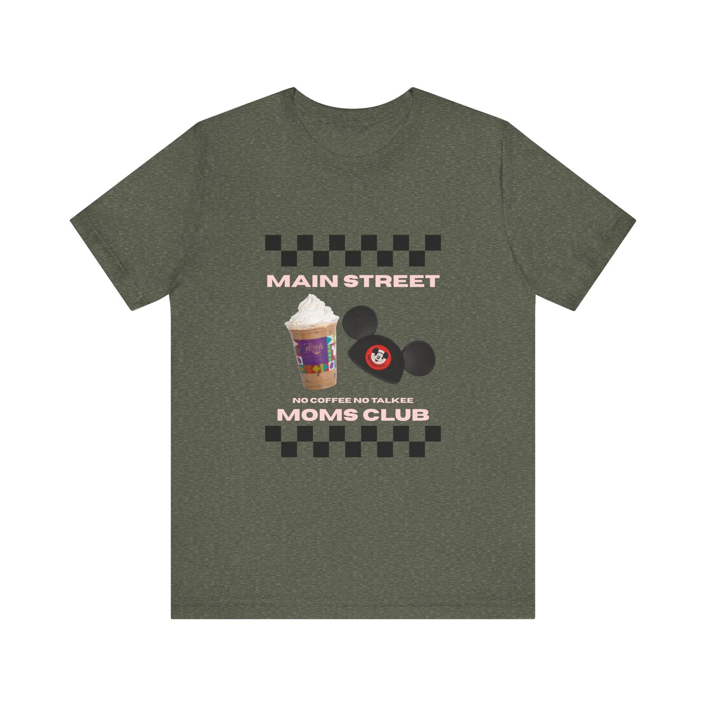 Main Street Moms Club Tee - Cute Unisex Jersey Short Sleeve T-Shirt for Mothers