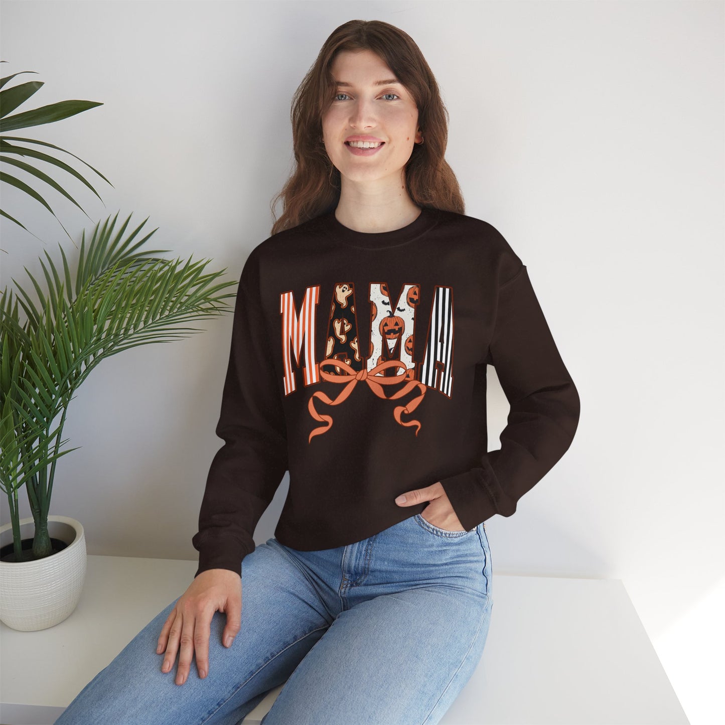 Spooky Halloween Crewneck Sweatshirt for Mamas