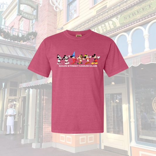 Disney Moms Club Unisex T-shirt in Pink and Blue