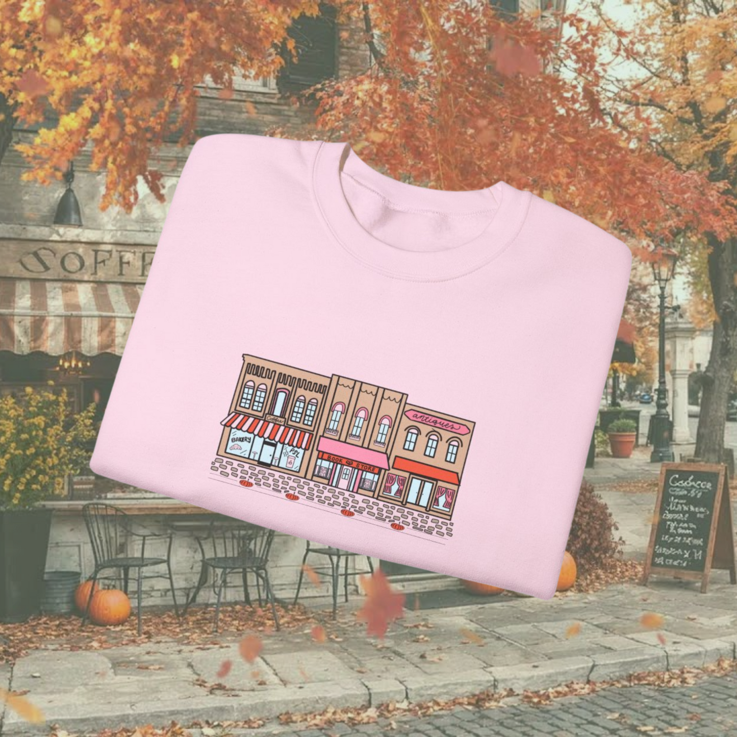 Fall Cozy Corner Sweatshirt Hand Drawn Original Design