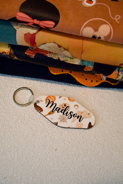 Spooky Coffee Cafe Keychain