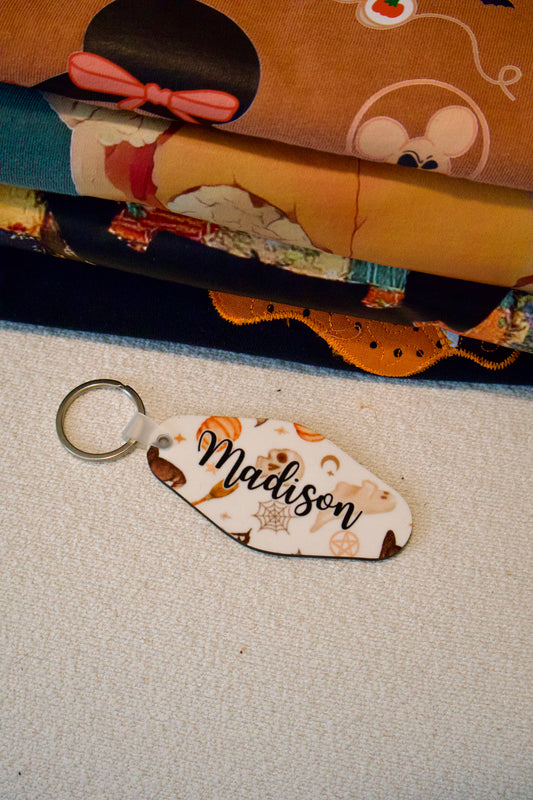 Spooky Coffee Cafe Keychain