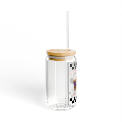 Chic Bamboo Sipper Glass, 16oz | Mom's Club Insulated Drinkware, Unique Coffee Cup, Perfect Gift for Moms, Housewarming, Birthday, Party