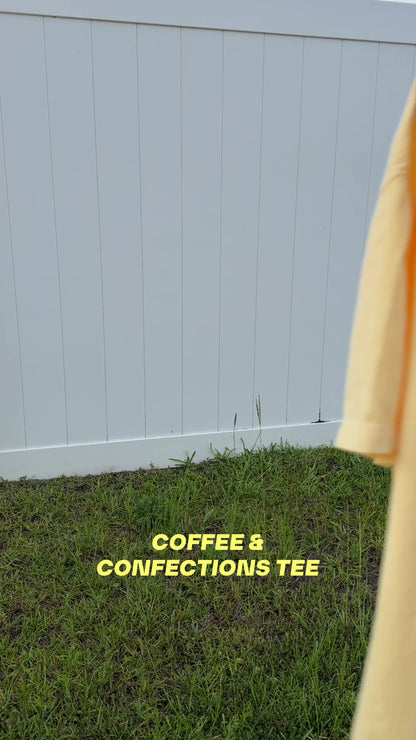 Coffee & Confession Tee CROPPED Comfort Colors