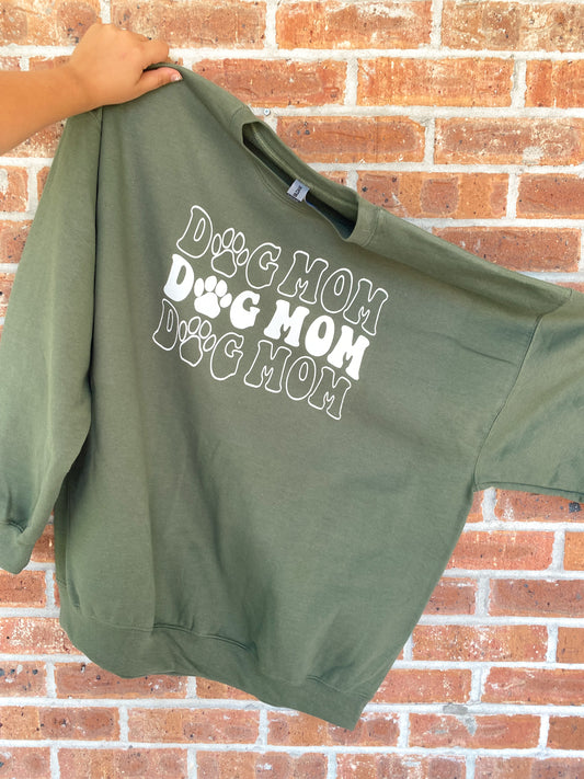 Dog Mom Boho Crewneck Sweatshirt