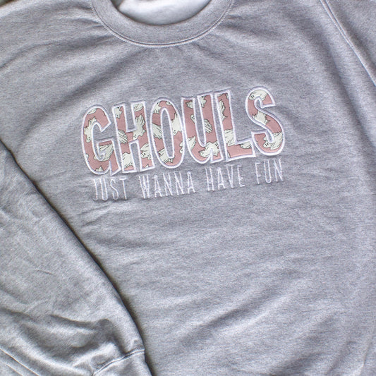 Ghouls Just Wanna Have Fun Fall Crew Neck GLOW IN THE DARK